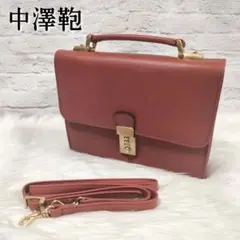 【極美品】中澤鞄　軽量 牛革 2WAY メンズハンドバッグ　ビジネスバッグ　ミニ