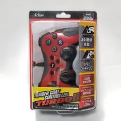 アクラス PS3 ラバーコントローラーターボ2 レッド×ブラック