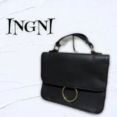【INGNI】イング 2way ハンドバッグ ショルダーバッグ 無地 シンプル