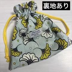 ハンドメイド　巾着袋　裏地あり　アフリカ布　タグあり　小物入れ