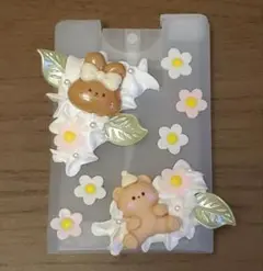 デコレーションスプレーボトル くまと花