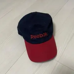 Reebok キャップ ネイビー/レッド Fサイズ　レトロ