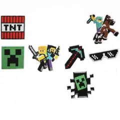 7枚まとめ売り マインクラフト Minecraft アイロン接着 刺繍ワッペン