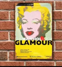 【輸入品】ブリキ看板/THE WARHOL LOOK GLAMOUR展ポスター