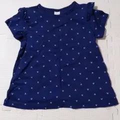 【未使用】ネイビー フリル付き Tシャツ
