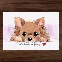 イラスト 原画 ポストカード 絵 【チワワ】94