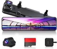 【278-141-109】ドラレコ ミラー型 前後カメラ 12インチ 大画面