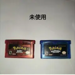 ゲームボーイアドバンスソフト　ポケモン　 サファイア　ルビー　英語　海外版　新品