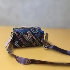 3063ショルダーバッグブラウンアルファベット