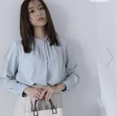 引っ越しのため今週まで。フロントタックブラウス　ミント