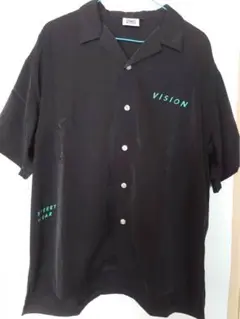 VISION ブラック 半袖シャツ (Mサイズ)