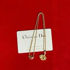 ほぼ 未使用 クリスチャンディオール ロゴ モチーフ チェーン ネックレス
