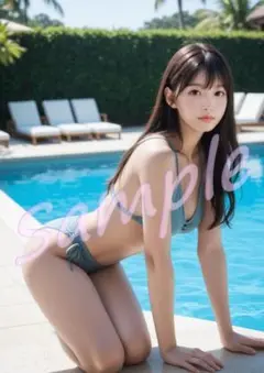 GB055　1点物 A4ポスター AI 写真 リアル 美女 グラビア 彼女