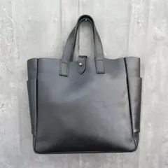 松野屋　THREAD-LINE スレッドライン　本革トートバッグ　黒　ブラック