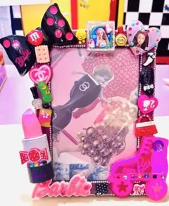 派手デコBarbie写真立て
