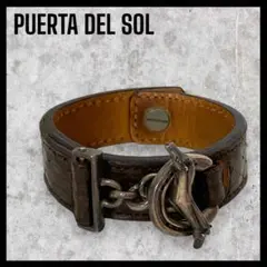 美品　プエルタデルソル　コイン　レザー　ブレスレット　バングル　アクセサリー レザー – PUERTA DEL SOL
