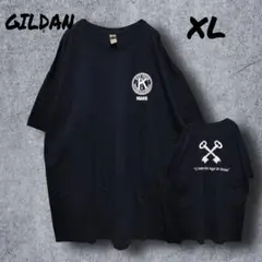 a141　【GILDAN】　Tシャツ　黒　XL　輸入古着　ボランティアクラブ