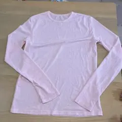 Mサイズ ピンク 長袖 シアーTシャツ