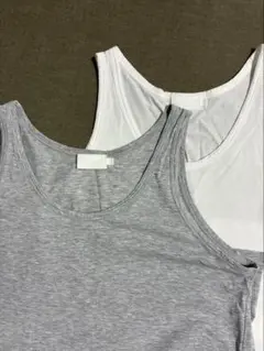 ハンドバーク　handvarek タンクトップ　２枚セット　グレー　白