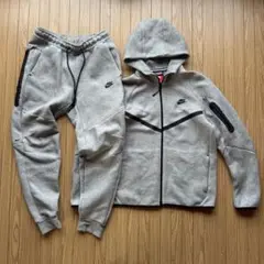 最新モデル NIKE テックフリース グレー 上下 パーカー ジョガーパンツ L