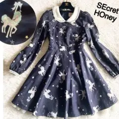7 シークレットハニー ユニコーン柄 総柄ワンピース SECRET HONEY