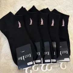 ⭐︎ 新品　イーストボーイ　靴下　5足セット　スニーカーソックス　ブラック