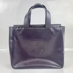 GUCCI グッチ レザー トートバッグ パープル レディース ブランド