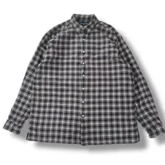 90s ラルフローレン ボックスシルエット チェックシャツ 長袖 古着 XL
