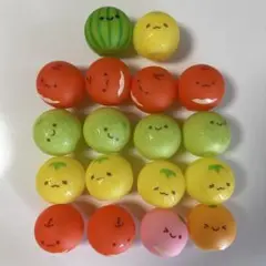 スイカゲーム　ぷかぷかまんまるにっこりフルーツ　ソフビ　18個