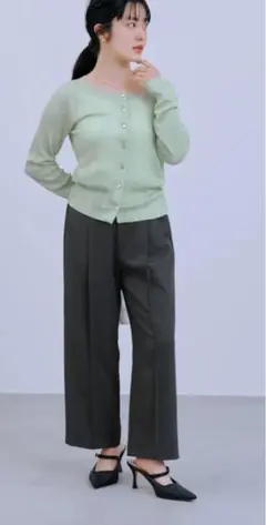 【未使用】　COHINA とろみセンターラインストレートパンツ コヒナ