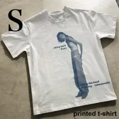 Opium Tシャツ　白　グラフィック　ストリート　メンズ　半袖　y2k
