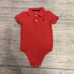 Ralph Lauren オレンジ ポロシャツロンパース Lサイズ