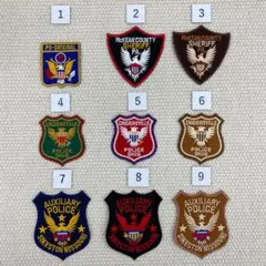 刺繡ワッペン　ポリス　NO　１～９　２枚～お選びください
