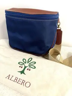 ALBERO ネイビー ポーチ　美品