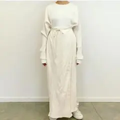 baserange ベースレンジ カフタン ワンピース 白 ホワイト