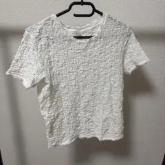 ホワイト クレープ Tシャツ Mサイズ