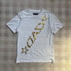 D.A.D GARSON ラグジュアリーストリート Tシャツ ホワイト×ゴールド