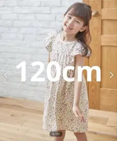 any FAM 花柄フリル袖ワンピース 120cm