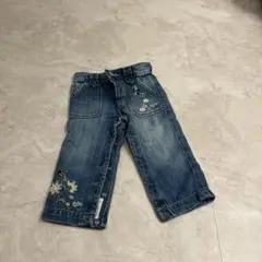 花柄刺繍デニムパンツ 80cm