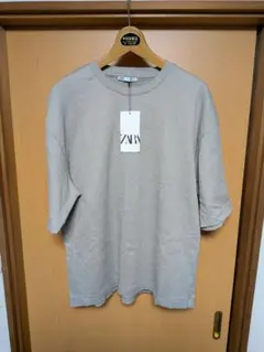 ZARA ザラ⭐テクスチャジャガードTシャツ【新品未使用】完売品/Ｌ