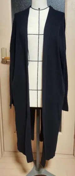 デミルクスビームス　ネービー ロングカーディガン
