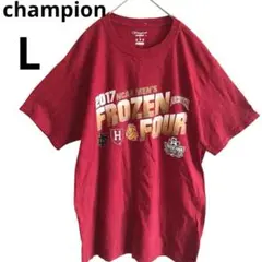 美品 チャンピオン L 2017 Frozen FOUR 半袖 Tシャツ 赤