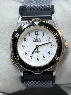 TIMEX INDIGLO クォーツ　ブラックベゼル　稼働品