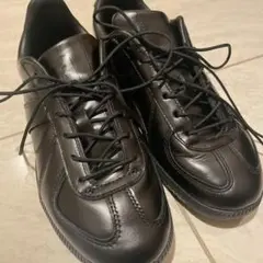 BW army adidas ブラック レザースニーカー ビーダブリューアーミー