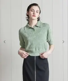 BEAUTY&YOUTH UNITED ARROWSモールヤーンニットポロシャツ