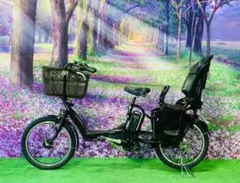 ❻ 4513子供乗せ電動自転車ブリヂストン3人乗り新品20インチ良好バッテリー