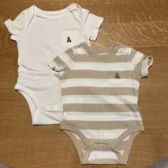 baby GAP 半袖ロンパース　2枚セット