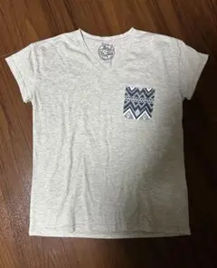 Local Motion VネックTシャツ Lサイズ　霜降りグレー