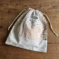 夏SALE☆リバティ　パッチワーク　巾着袋