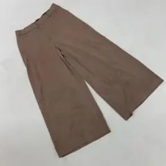 LAUTREAMONT ガウチョパンツ 無地 ベージュ ワイドシルエット 38